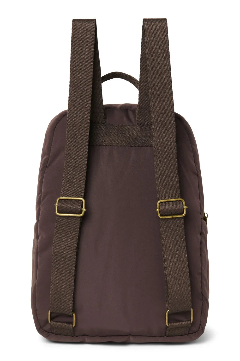 Brown Hearts Puffy Midi Backpack