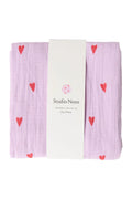 Purple Hearts Swaddle Print Large