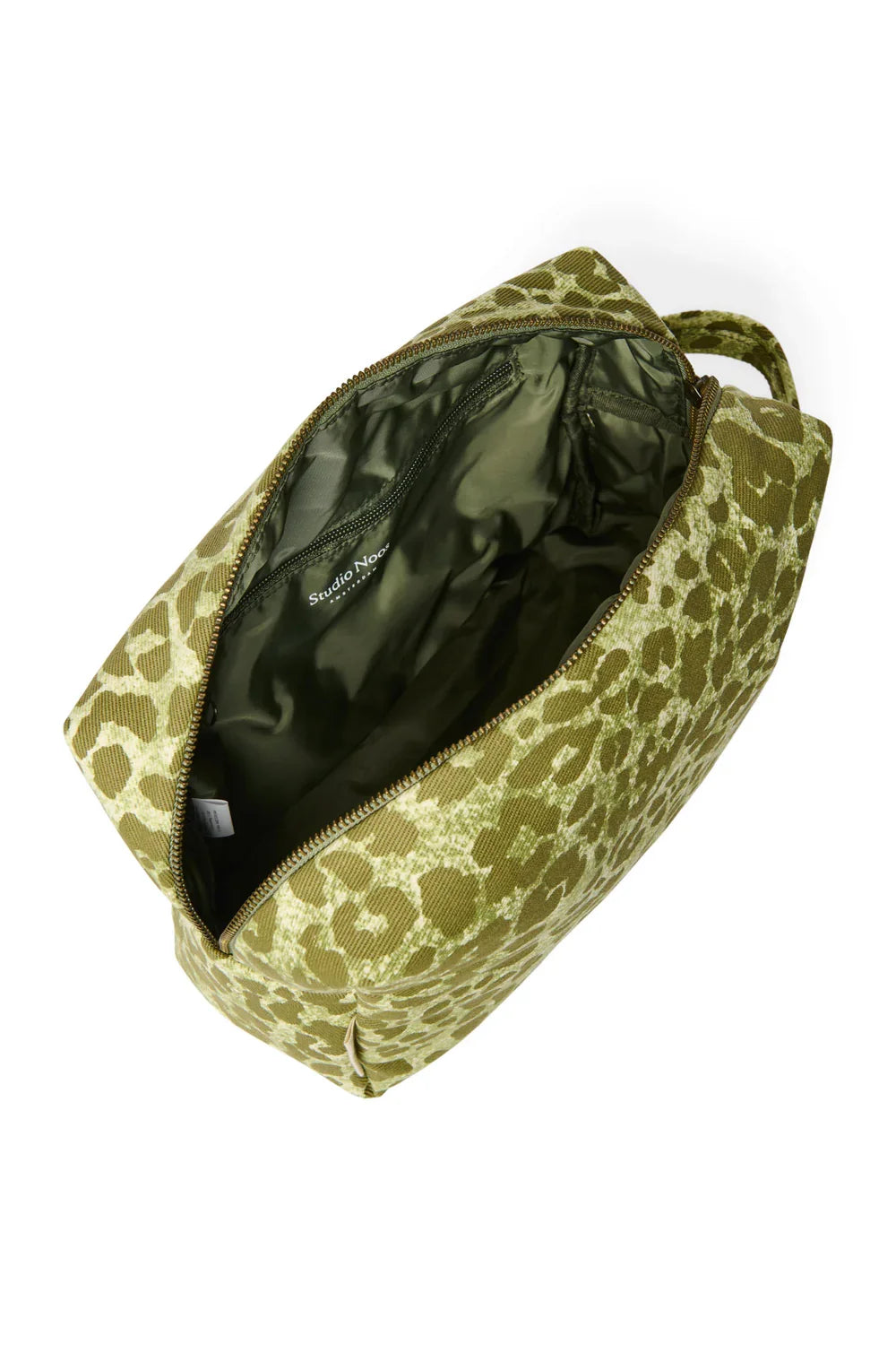 Brown Leopard Cotton Toiletry Bag