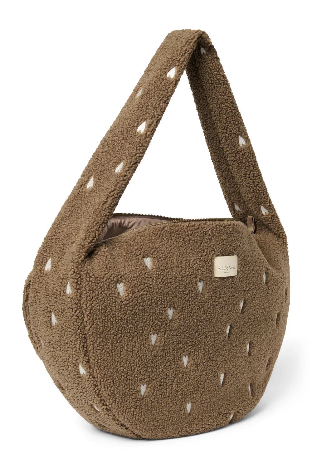 Brown Hearts Teddy Cross Body Bag