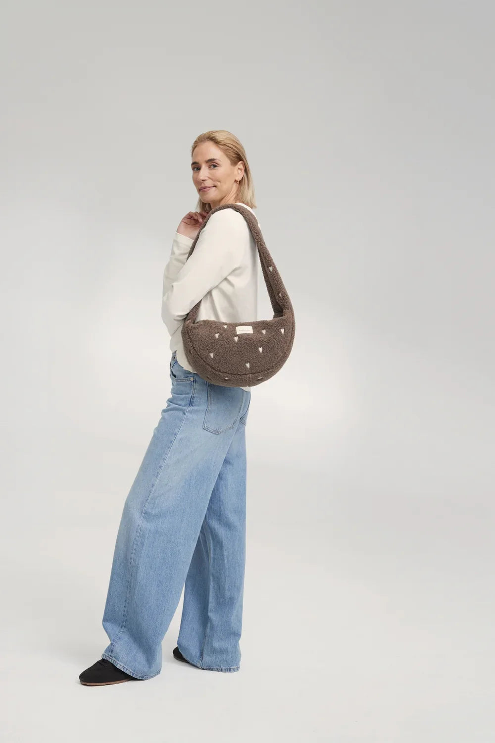 Brown Teddy Mini Cross Body Bag