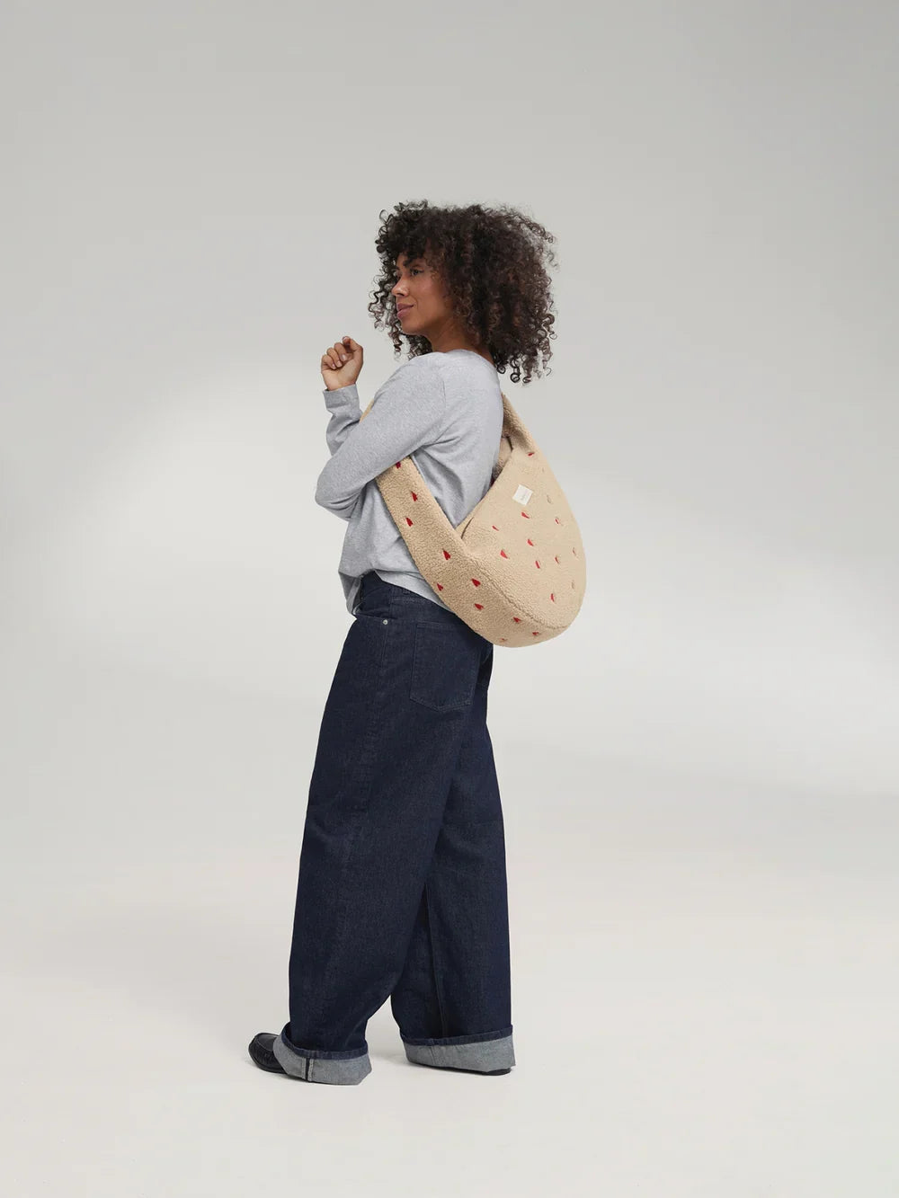 Ecru Hearts Teddy Cross Body Bag