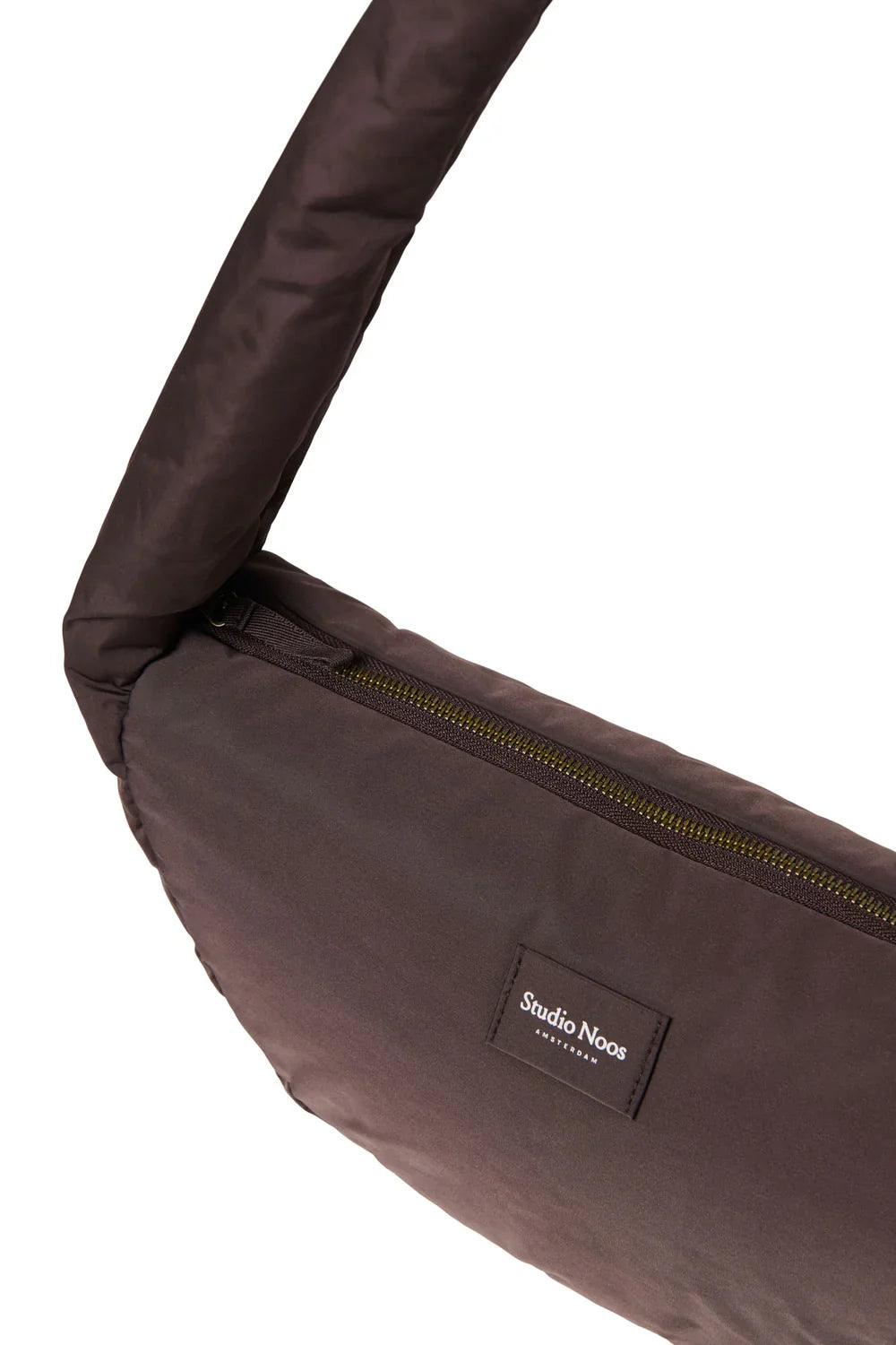 Brown Puffy Mini Cross Body Bag