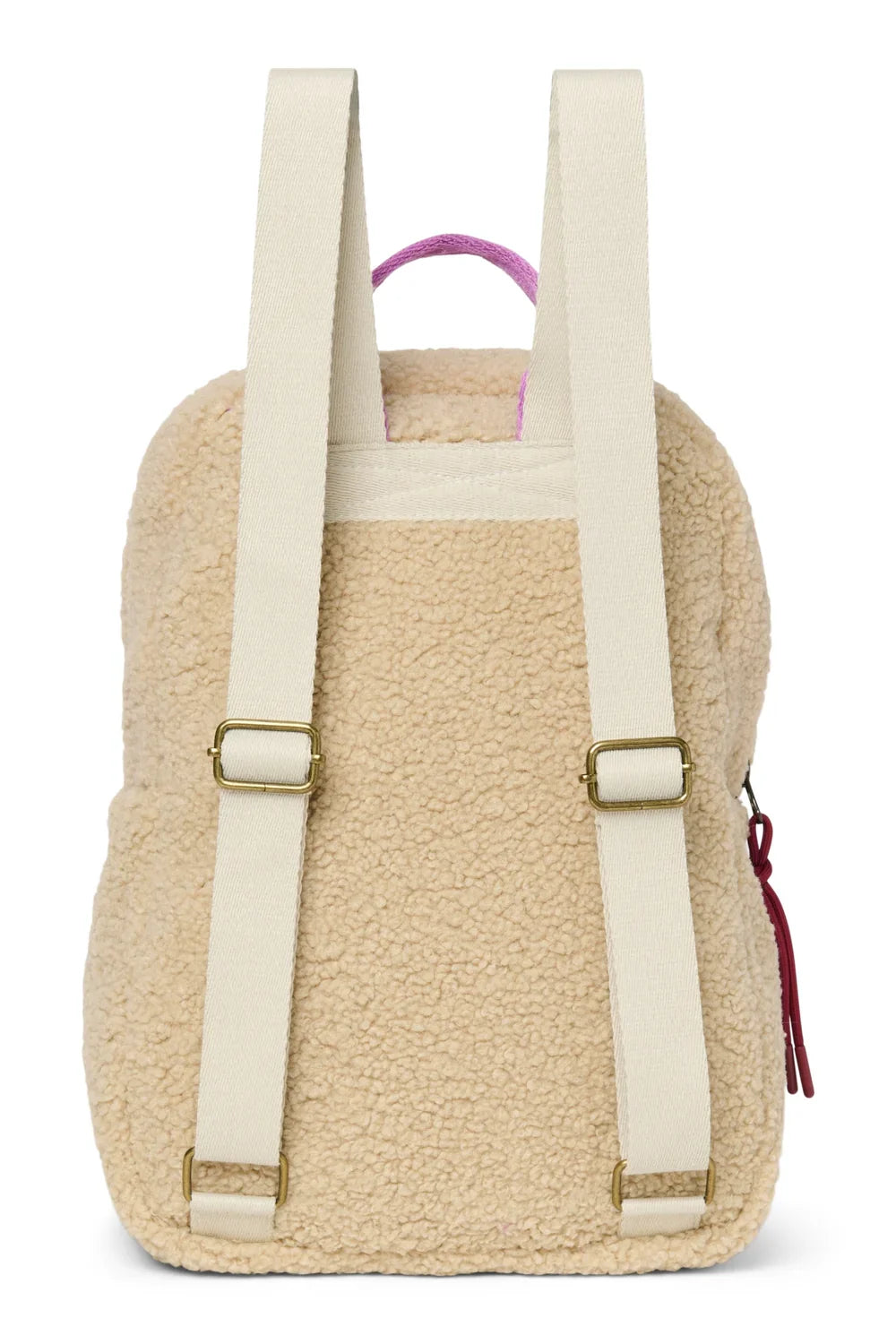 Brown/Burgundy Teddy Midi Backpack