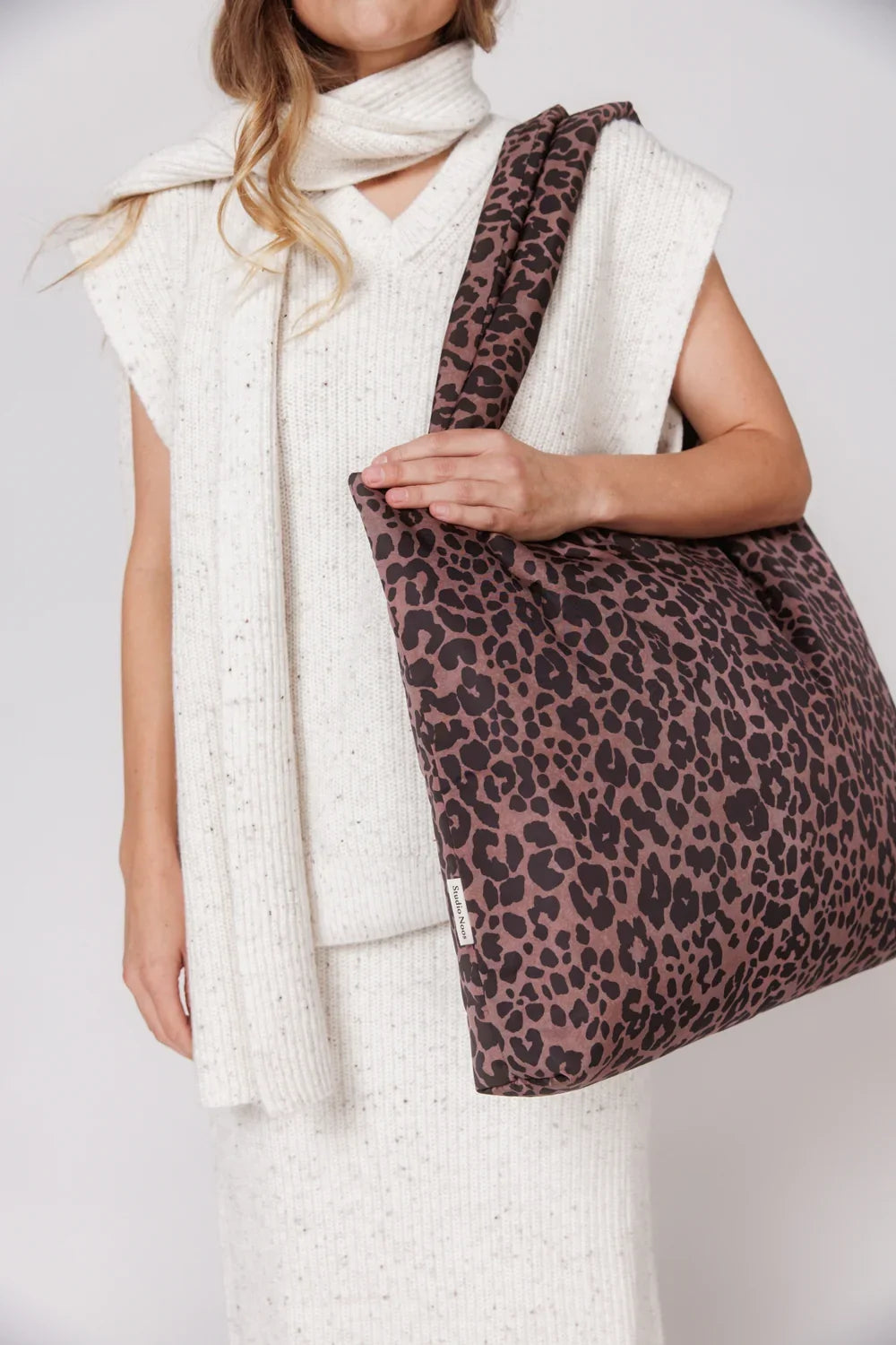 Red Leopard Puffy Mom Bag