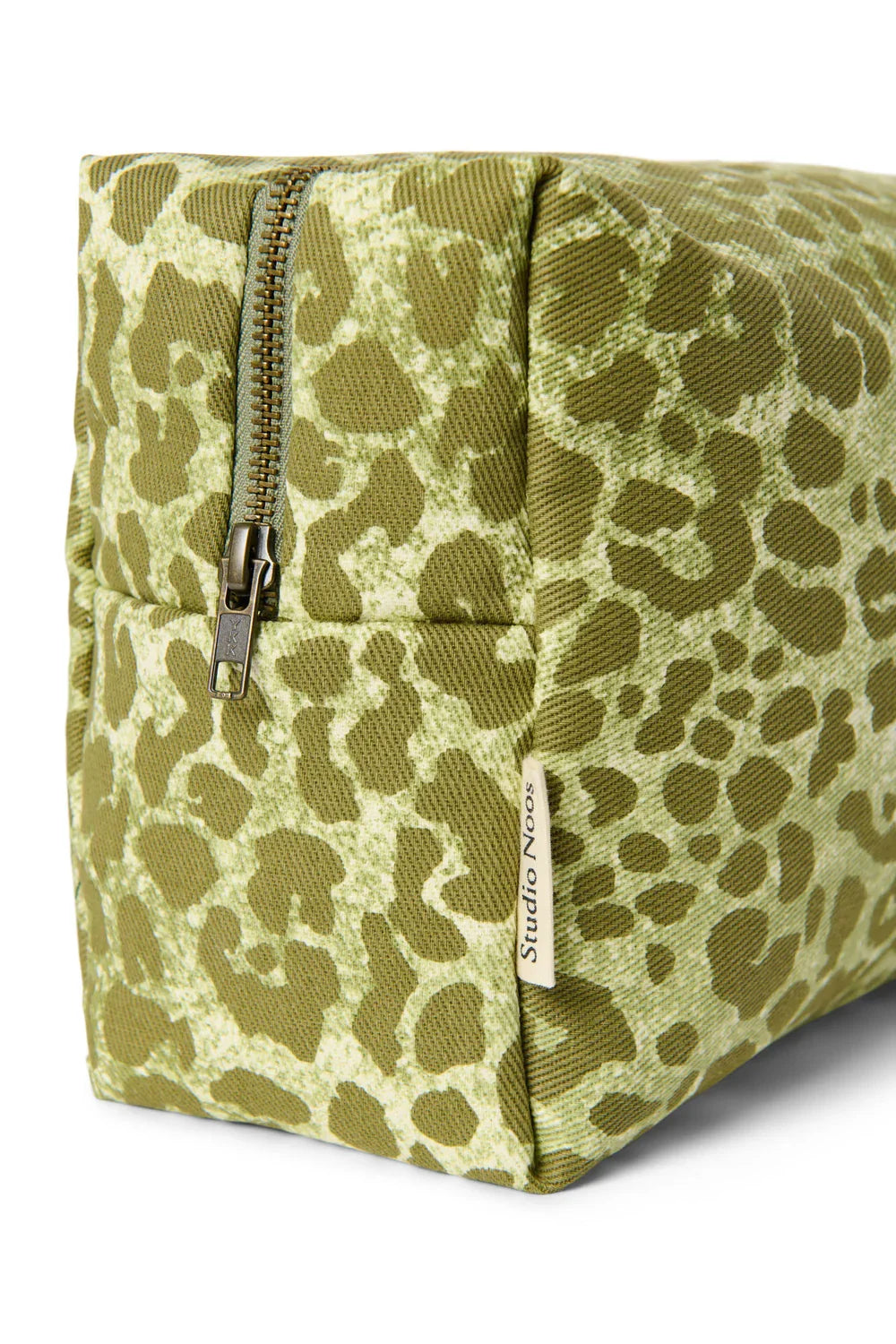 Brown Leopard Cotton Toiletry Bag