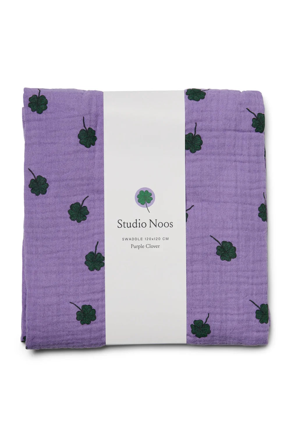 Light Blue Clover Swaddle Print Large
