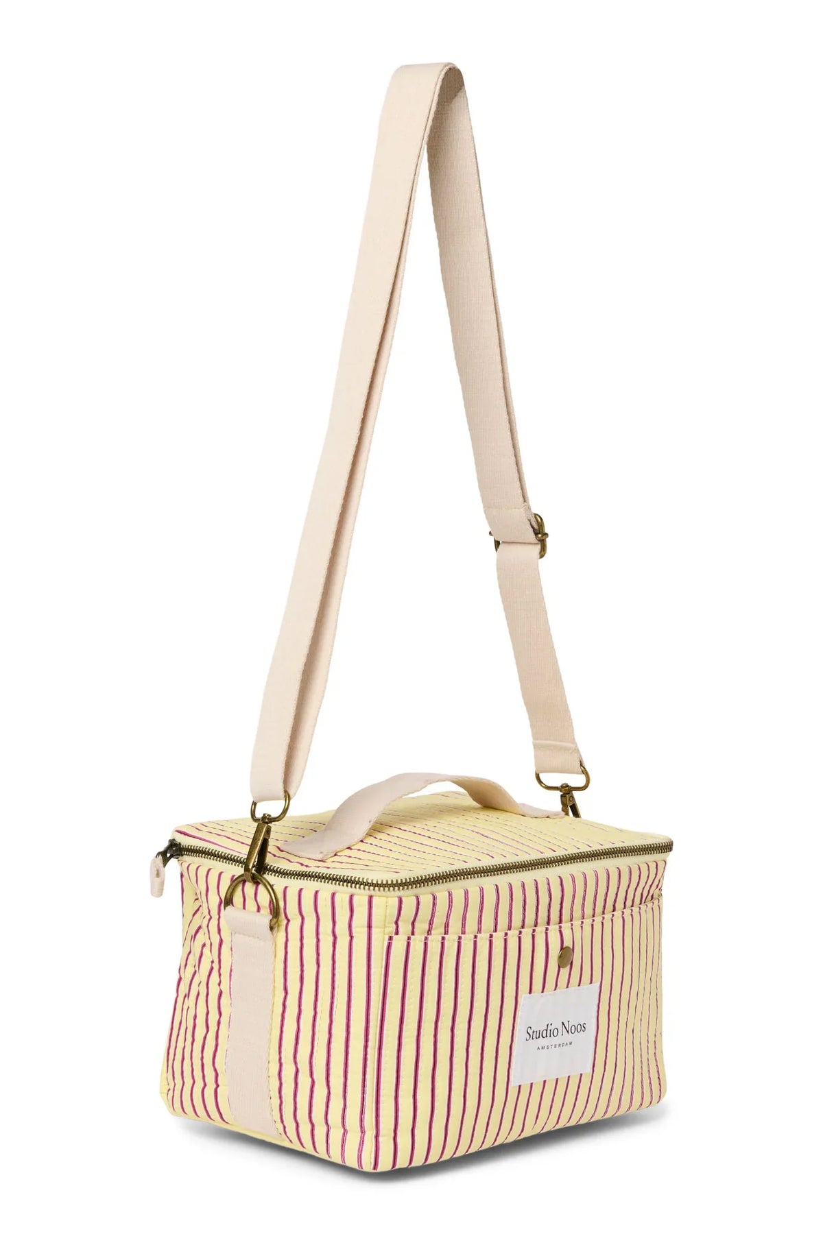 Poplin Striped Cooler Bag | Butter Yellow