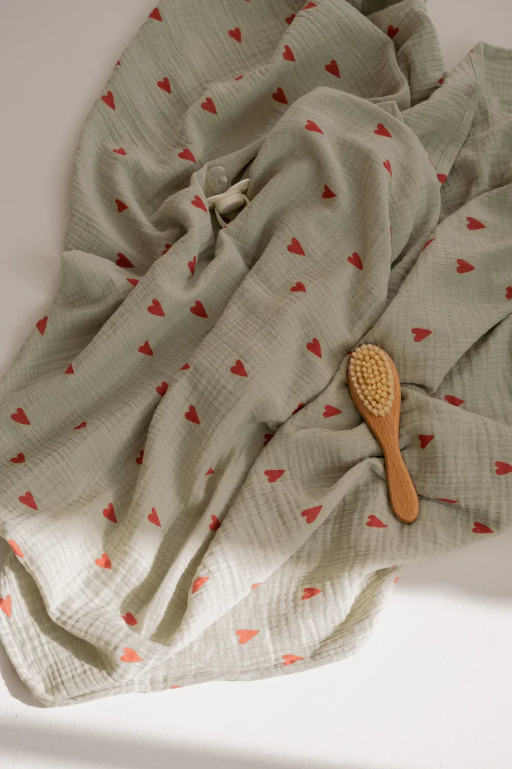 Light Blue Hearts Swaddle Print Large
