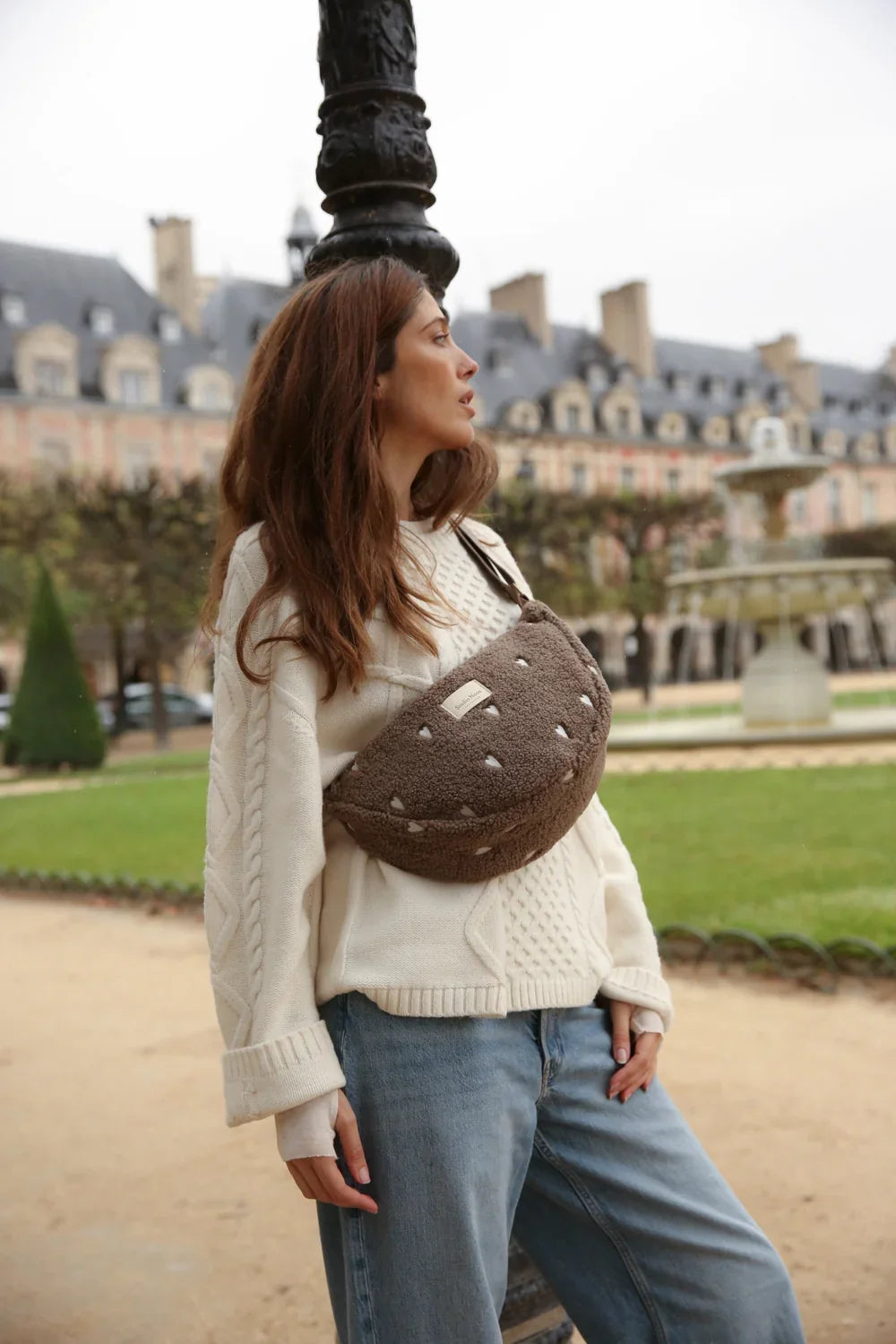 Brown Hearts Teddy Adult Fanny Pack