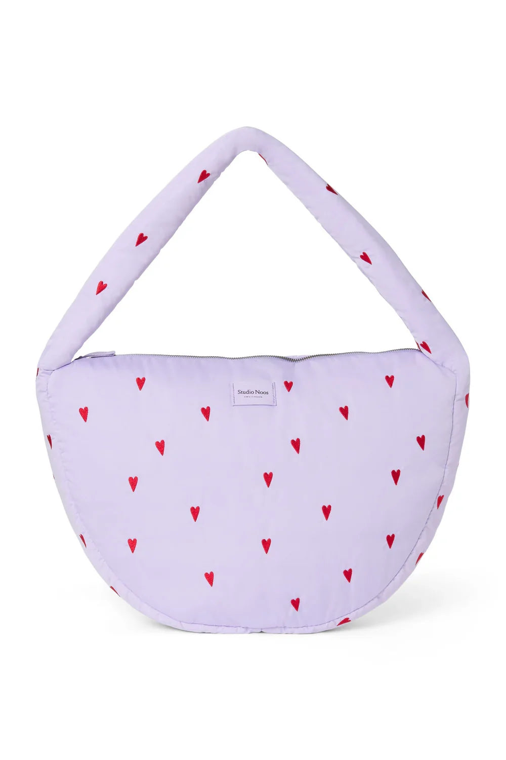 Purple Hearts Puffy Cross Body Bag