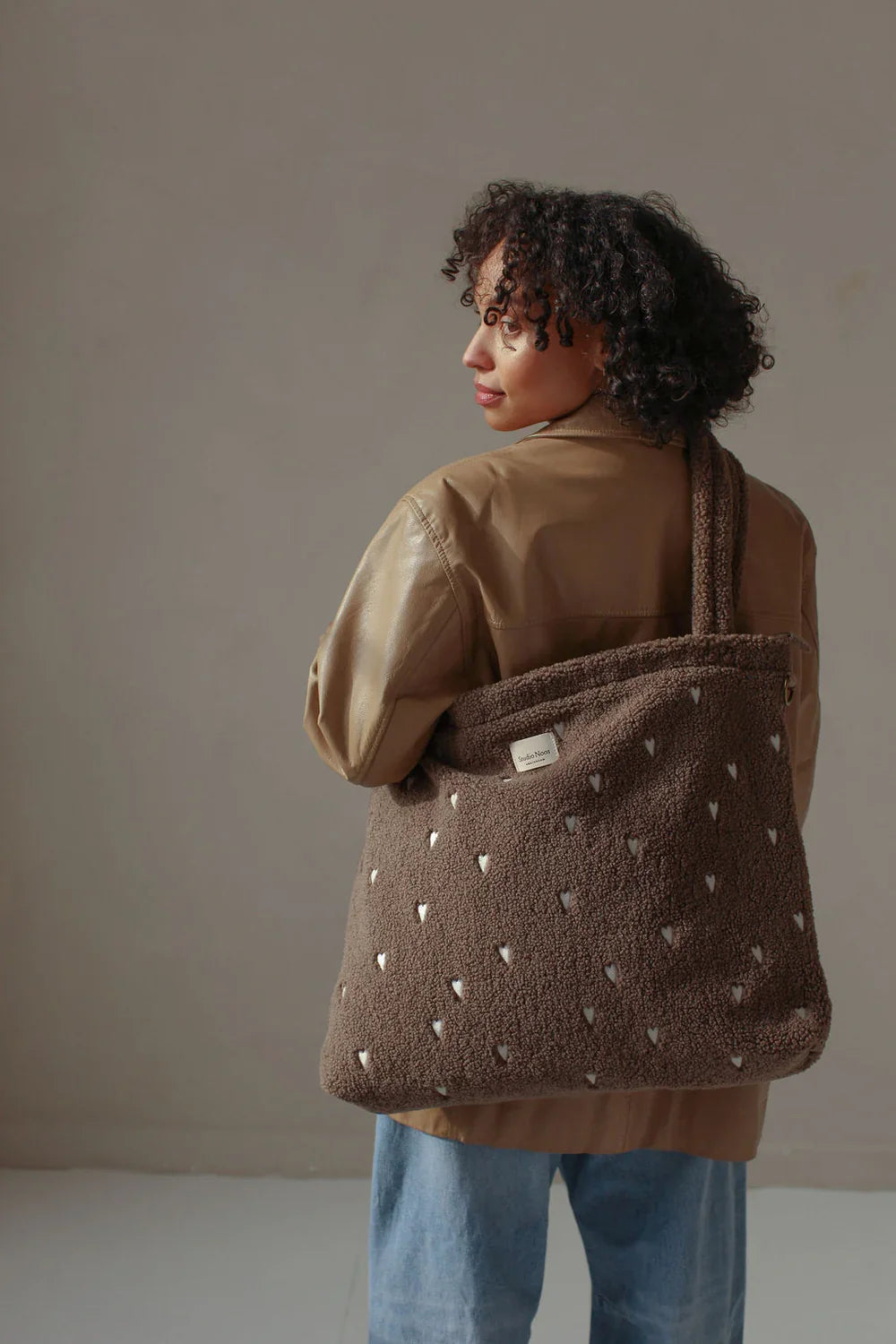 Ecru Teddy Diaper Bag