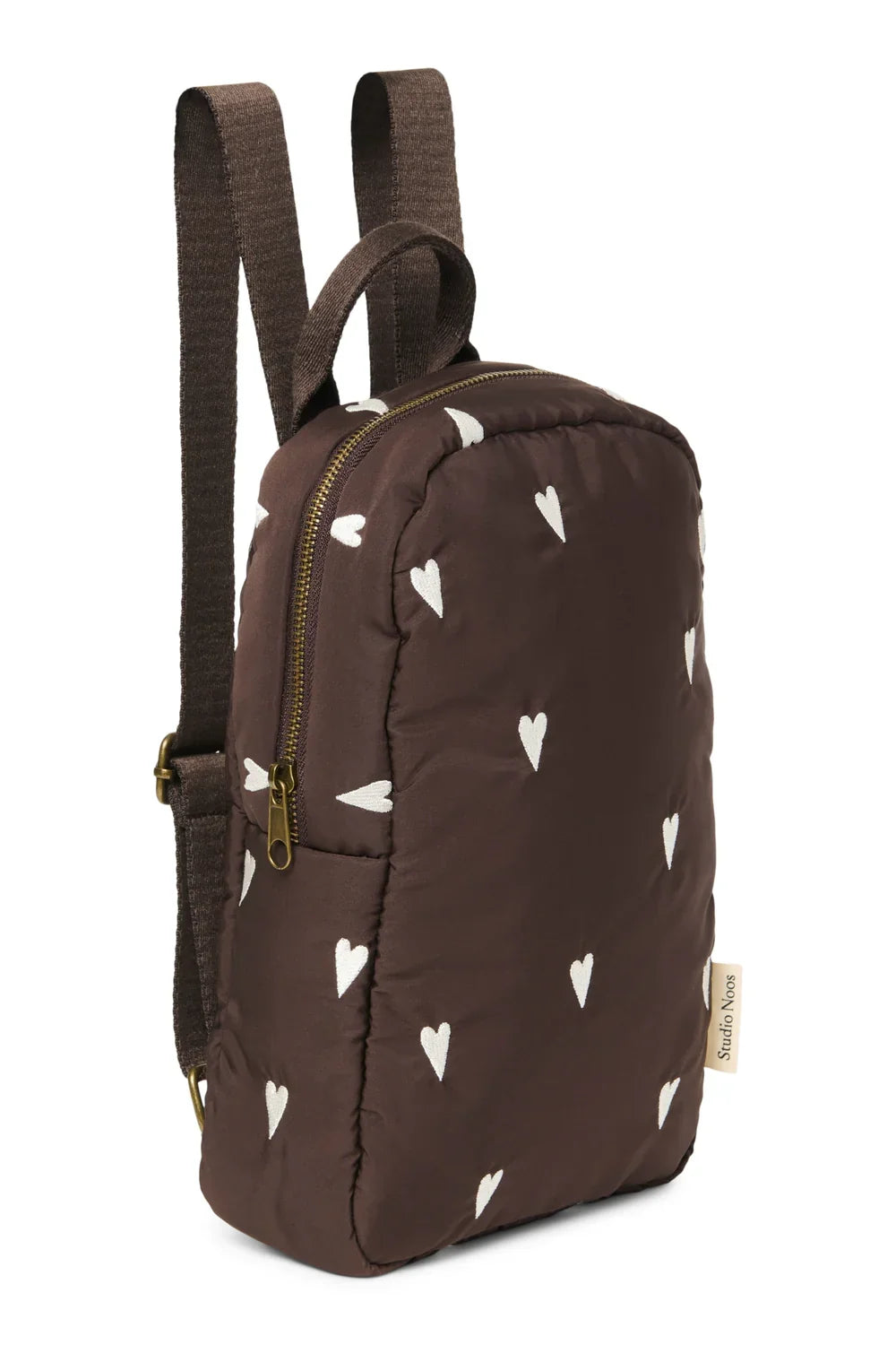 Light Blue Hearts Puffy Mini Backpack