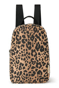 Brown Leopard Cotton Mini Backpack