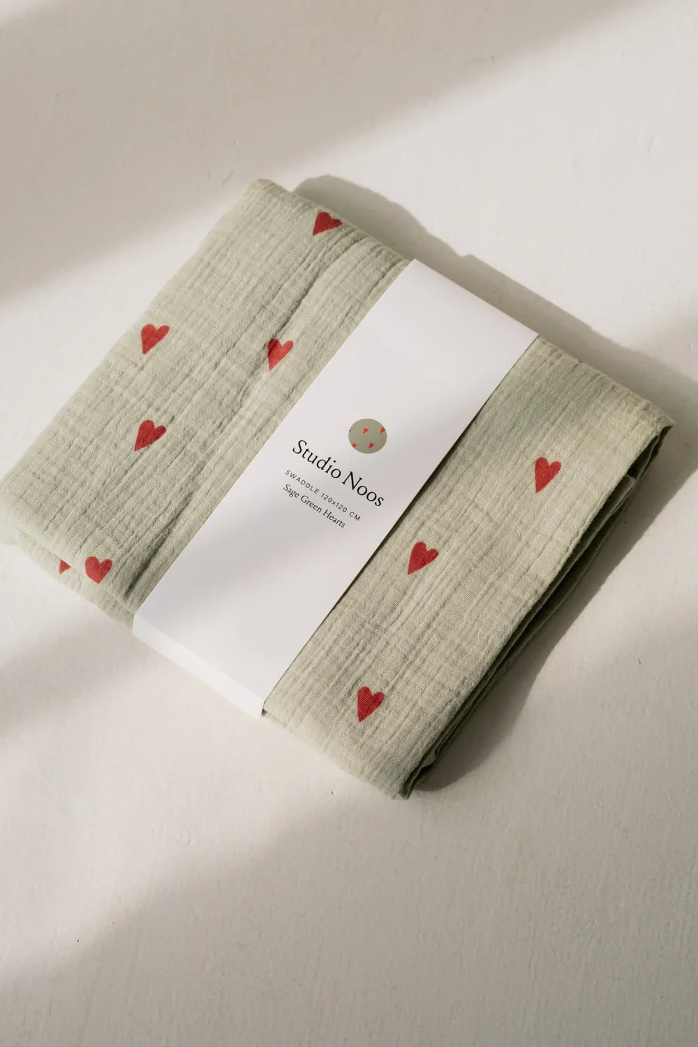 Light Blue Hearts Swaddle Print Large