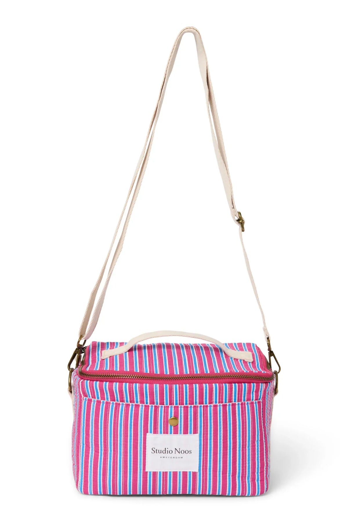 Poplin Striped Cooler Bag | Butter Yellow