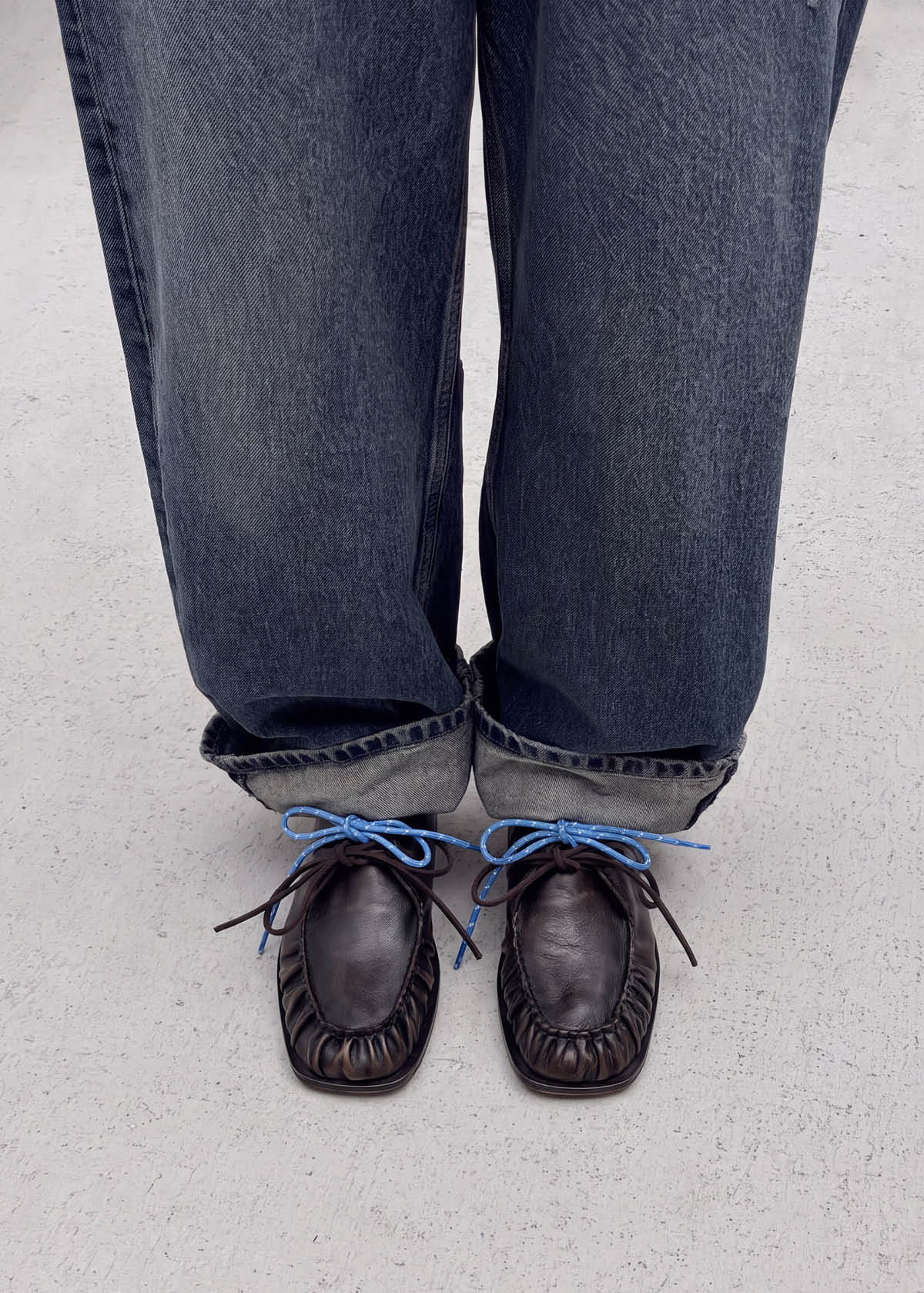 Dani Vintage Effect Brown Leather Oxfords