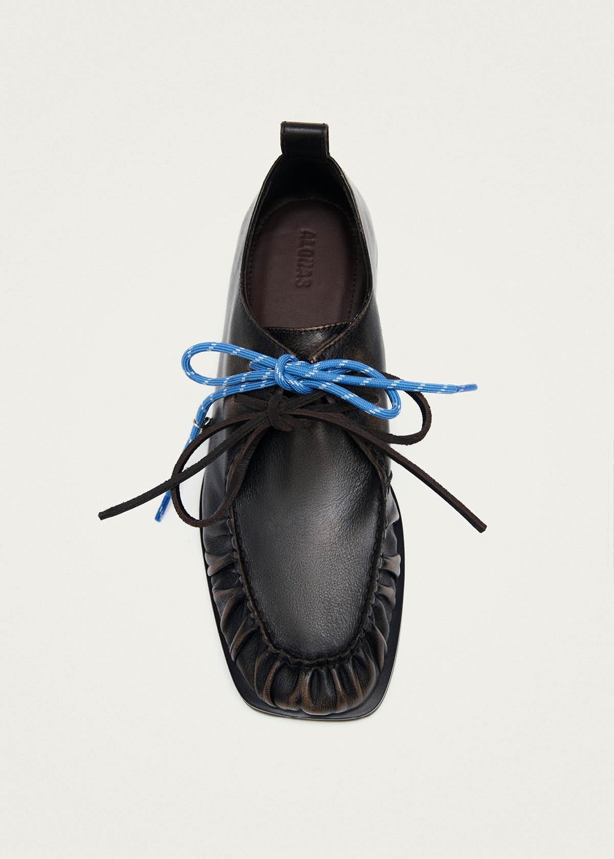 Dani Vintage Effect Brown Leather Oxfords