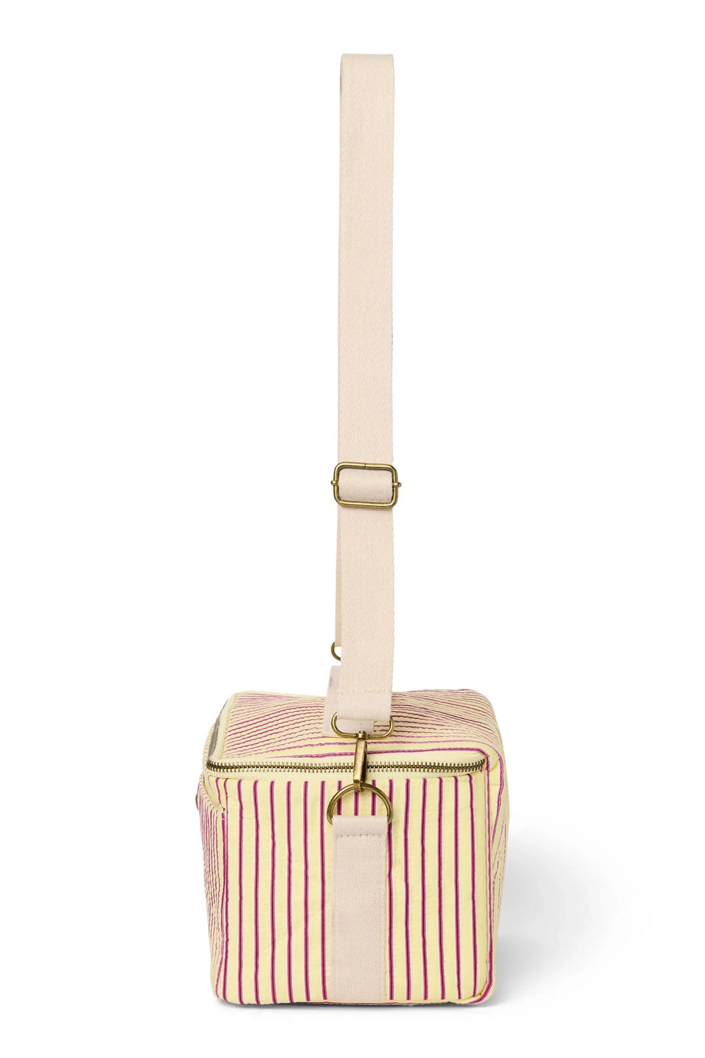 Poplin Striped Cooler Bag | Butter Yellow