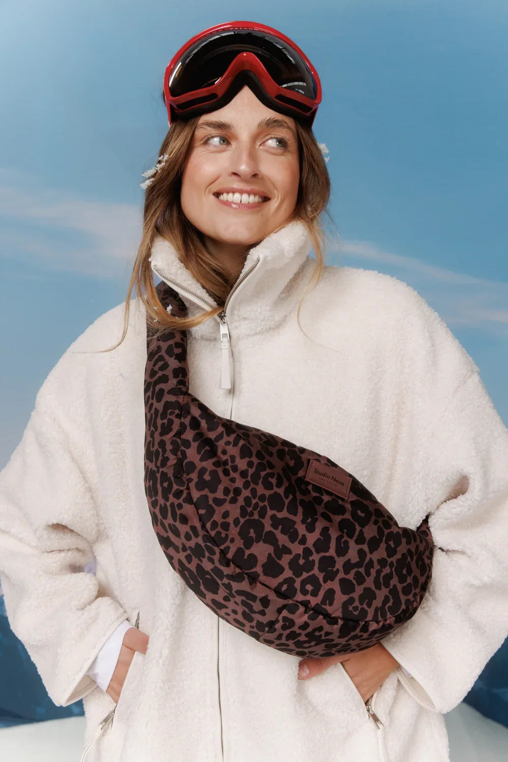 Red Leopard Puffy Mini Cross Body Bag