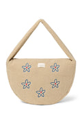 Ecru Flower Heart Teddy Cross Body Bag