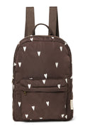 Brown Hearts Puffy Midi Backpack