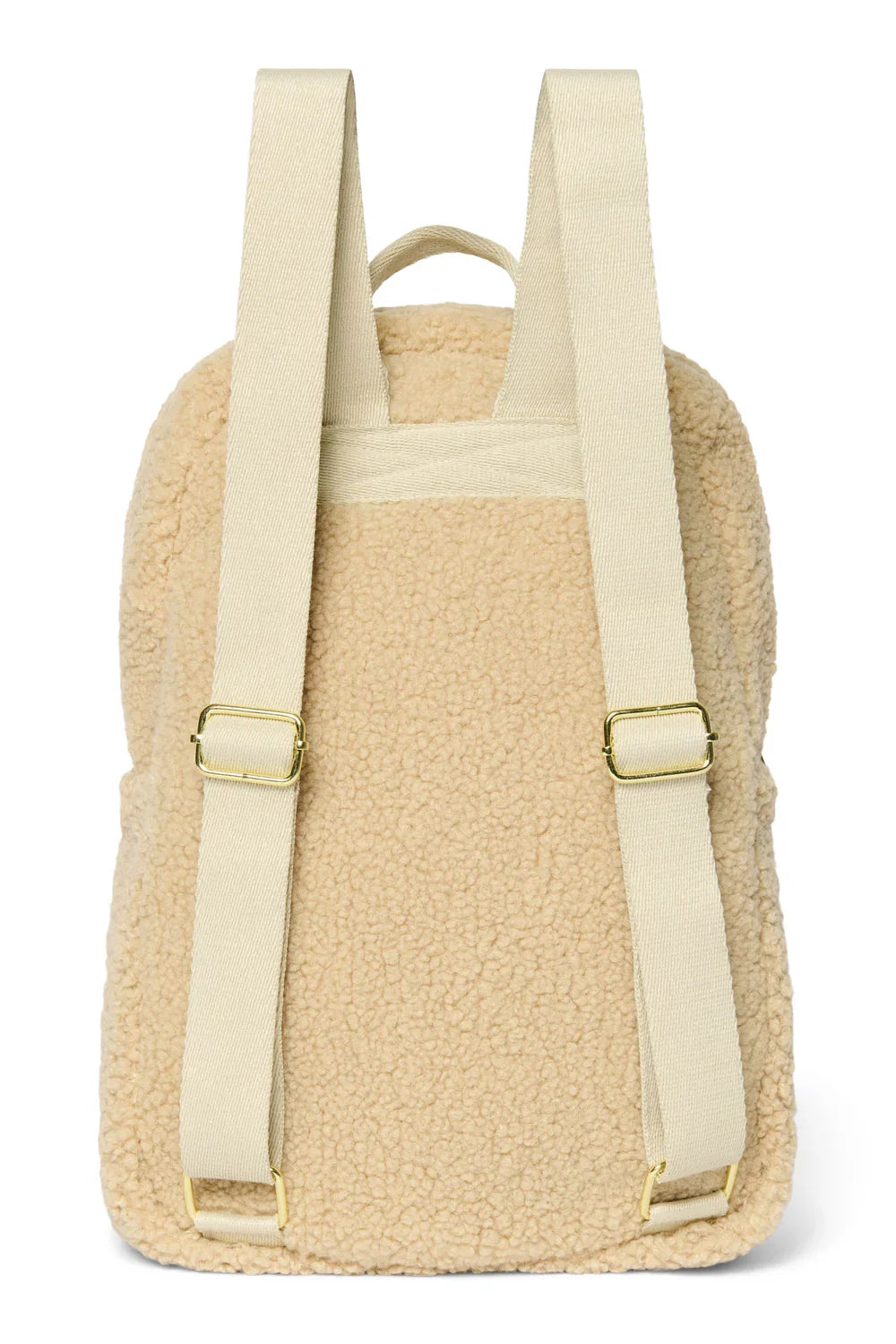 Ecru Teddy Midi Backpack Front Pocket
