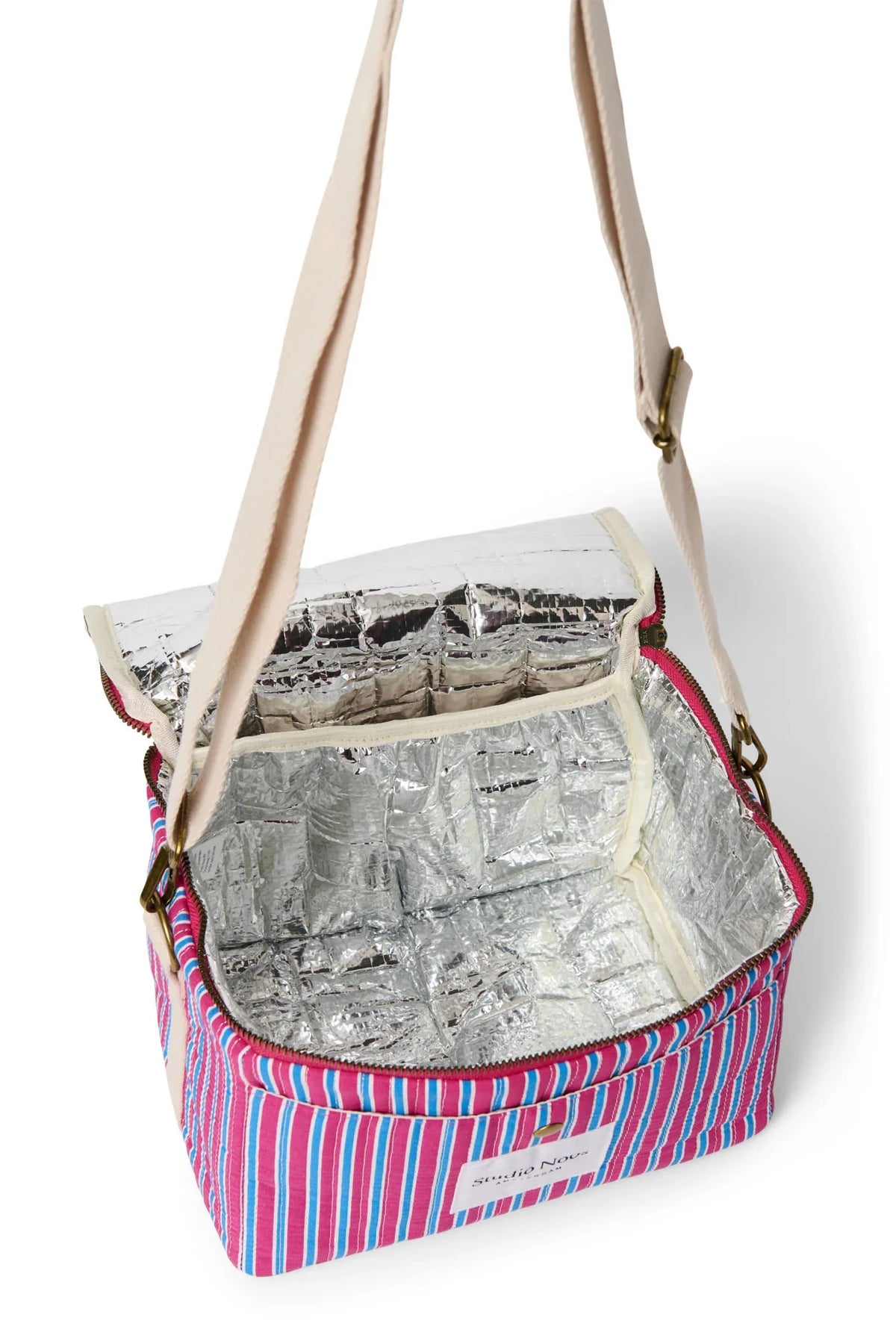 Poplin Striped Cooler Bag | Butter Yellow