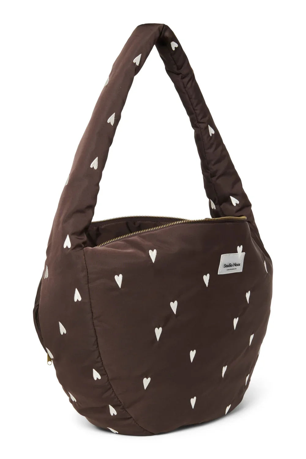 Purple Hearts Puffy Cross Body Bag