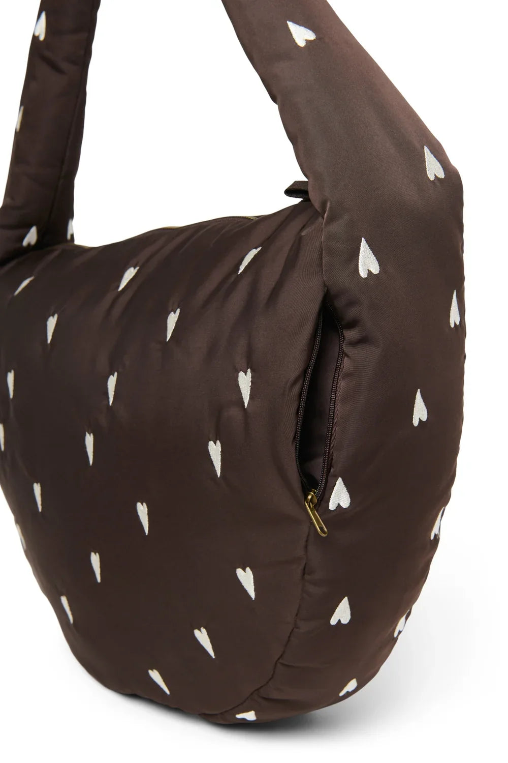 Purple Hearts Puffy Cross Body Bag