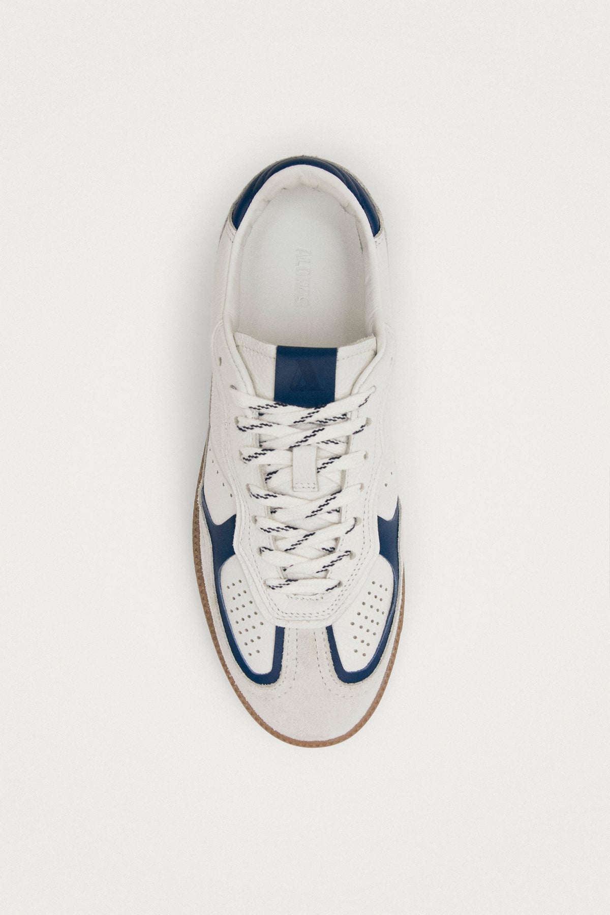 Tb.490 Rife Grain White Navy Leather Sneakers